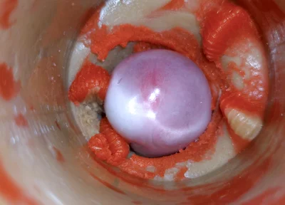 The Camera Inside the Deep Pussy Records a Huge Ejaculation with a Stuck Condom 4K