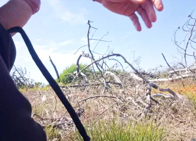 Masturbating My Big Cock on a Beach - Walking Excited