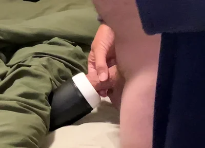 Filling up My Mouth Toy with Future Cum Lube