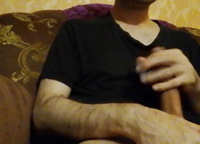 Horny Guy Jerking and Cumming. so Much Thick Cum