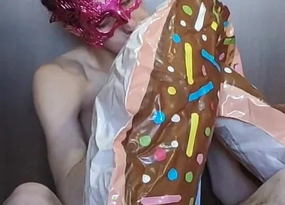 Blowing up My Inflatable Donut Fast!