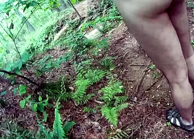 Uncut Cock Nude Walk in the Woods