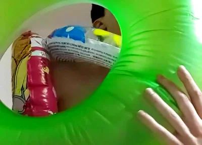 Vertical Vid - Blowing up as Much Inflatable Swimrings as I Can on Stream