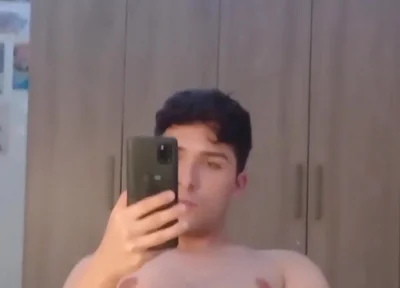 Jerking off and Cum Mirror