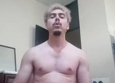 Handsome Stud Flexing and Working Out Naked