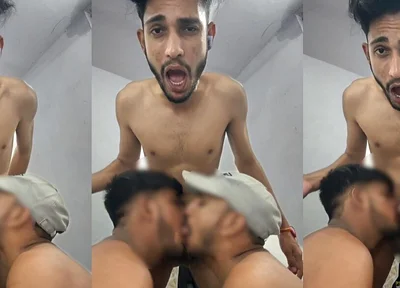 Two Indian Gay Boys Fighting for One Cock They Sucking My Cock First Time
