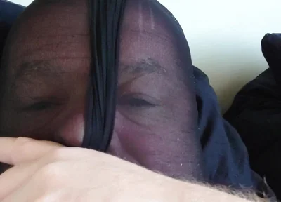 Carmen Nylonjunge Makes Grims in Nylon Mask