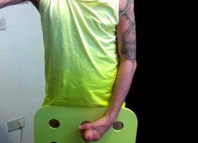 Inked Twink Boy Adam Wanks One Out