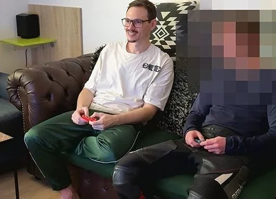 Mike Loses Bet While Gaming and Has to Give His Shy Straight Friend a Blowjob