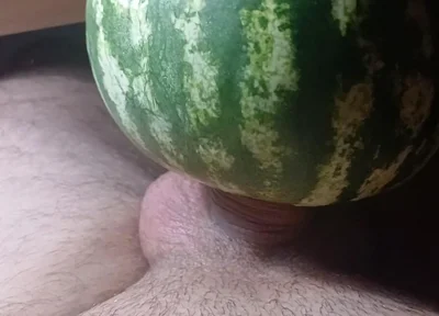 The Watermelon Is so Sweet and Juicy My Penis Liked It!
