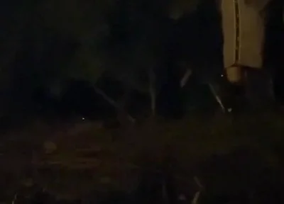 Amateur Straight Boy Caught Pissing in a Park, at Night