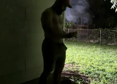Backyard Cigar, Cum and Piss