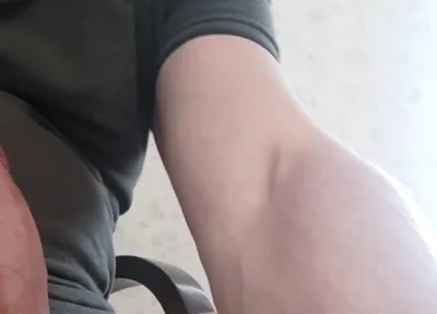 Playing with My Girthy Cock Bound in the Double Cock Ring Until Emptying My Big Balls From a Big Creamy Cum Load