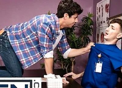 Kaleb Stryker Visits Nurse Michael Jackman And Gets Tender Care With Rough Rewards