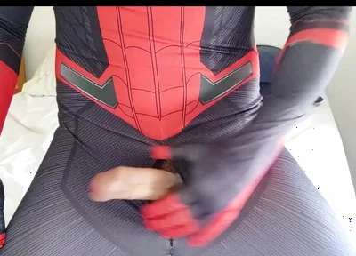 Spiderman long all the cum!