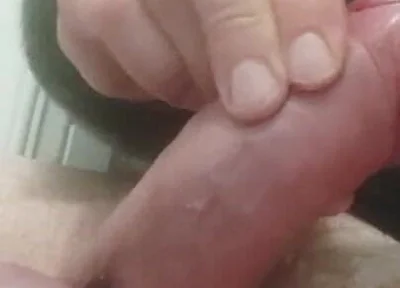 Emptying My Thick (double Cock Ring Bound) Cock From a Big Creamy Cum Load All Over My Entire Black T-shirt