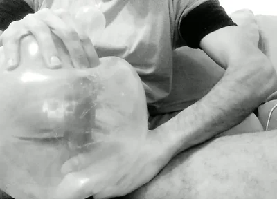 Strong Vintage Fucking of a Condom That I Previously Inserted in My Virgin Ass