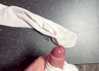 Exclusive: Guy Shows off His Legs and Cums on His Socks.