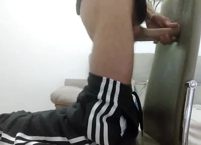Spoiled Perverted Twink Fucks the Chair Where His Stepfather Has Lunch