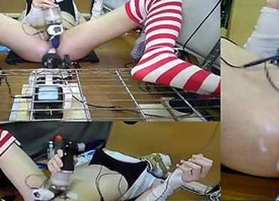 乳首とアtルとおちんちんの3箇所をローtーション責めされなから動かないようかんはります,島風コス,女装,2021-09-18 1