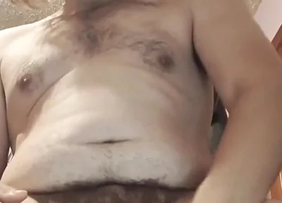 Rubbing Lotion on My Belly While Beating My Meat!