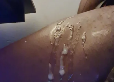Cum Dripping Down My Leg, Can't Wait Till Lockdown Is Over to Cum on One of Your Faces