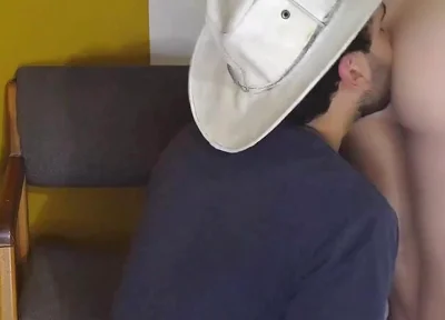 Cute Cowboy Gives His Ass to His Straight Cousin to Get Fucked Creampie