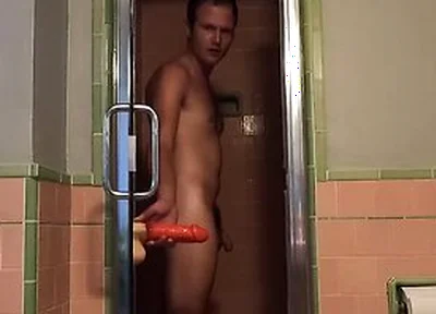 Uncut Boy Using Big Dildo Bubble Butt