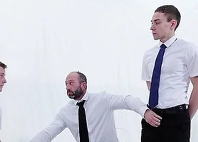 Self-control Test: Elder Adrian Duval Fails And Takes Two Raw Cocks