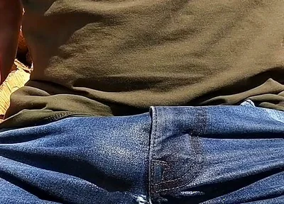 Wetting My Jeans and Teasing My Cock with Vibrators
