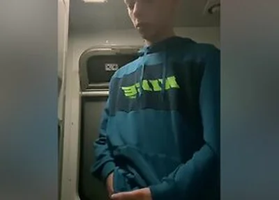 Im Jerking Off In The Train Toilet, They Almost Caught Me, A Tot Of Cum