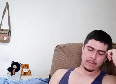 Handsome Guy Playing with Cock and Cum