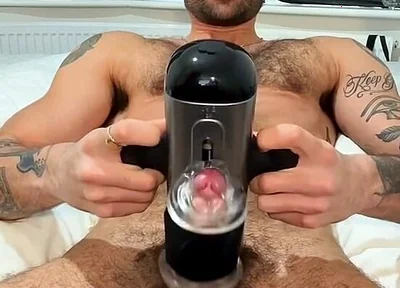Solo Masturbating with Insane Sex Toy