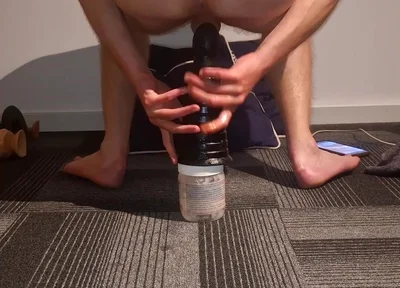 Anal! Twink Boy Pyramid Dildo Riding