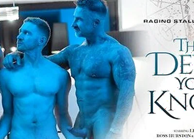 The Devil You Know - Raw Devotion In Chains - Sir Peter Sees Leander Worship Two Big-dick Stepdaddies