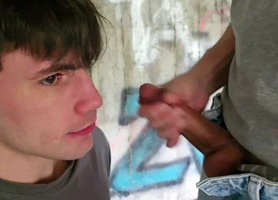 Risky Outdoor Gay Bareback Sex Almost Exposed While Facefucking & Pounding Boypussy Under a Motorway Bridge