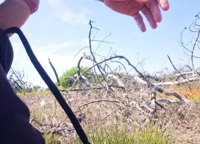 Perverted Man Masturbates His Beautiful Dick in a Beach