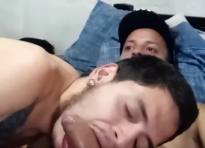 Deepthroating Huge Latino Cock