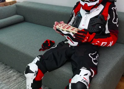 Enjoyed Fucking Nike Sneakers While Wearing a Motocross Suit