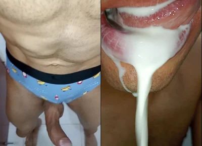 I Love Cum in My Mouth, Tongue Long Tongue, Kiss, Six Pack, Fitness Gym, Submissive, Women's Lingerie
