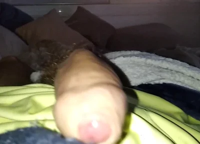 Stepdaddy Masturbates His Big Cock in the Living Room While His Clan Is Out Shopping