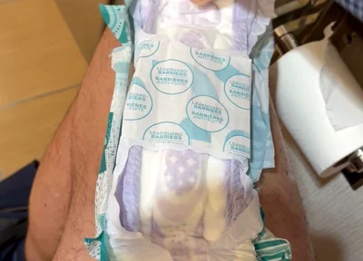 Ladies Room Piss & Pad Change in Panties