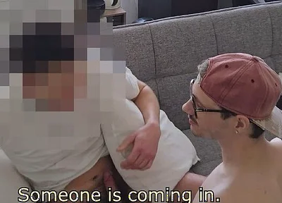 Caught Mike Sucking the Farmer Then the Twink Delivery Boy Joined for a 4some (part 1)