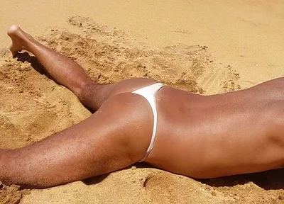 Ladysilva on the Beach in Panties Tanning Her Hot Ass
