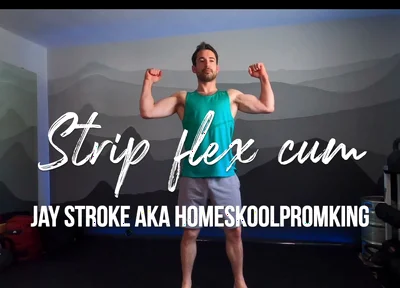 Watch Me Strip, Flex, and Slap My Cock Until I Cum Again