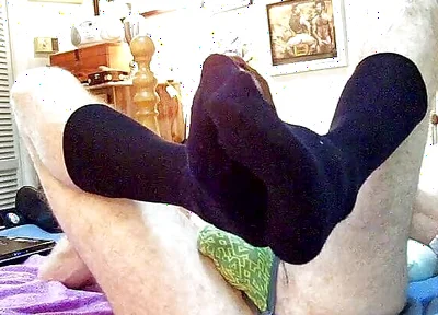 Jocked Showing Feet in Dress Socks Jo with Hairyartist
