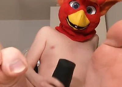 Bird Fursuiter Showing Off Cute Feet While Fucking And Cumming Inside Bad Dragon Twitch Penetrable