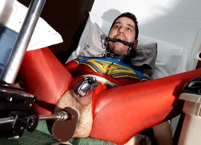 October 2021 Ricky Cage Live Show - Cock-locked Superhero Takes Dicks in Ass and Mouth!