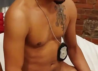 Two Black Officer Cocks Fuck Latin Ass