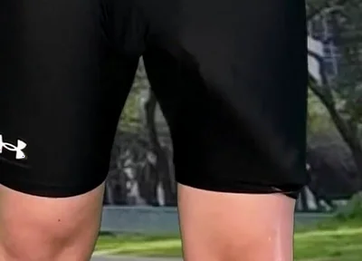 Monster Cock Cyclist Outdoor Dick Flash Cum in Tight Pants
